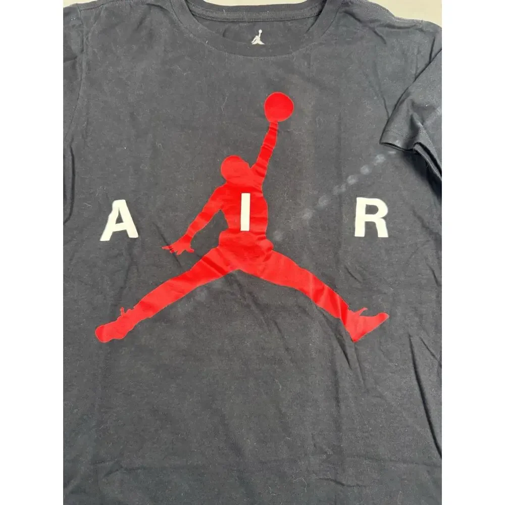 Jordan Air Jumpman Logo Graphic T-Shirt Black Red Men’s Size S